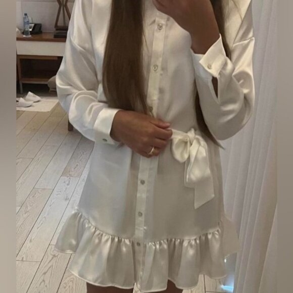 Zara Dresses & Skirts - 🔴SOLD🔴 Zara Satin Shirt Dress